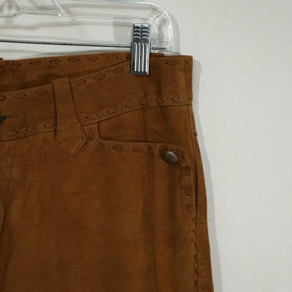 Vintage Old Gringo Suede Leather Pants — Brown, Bootcut, US 6 (33”) - Picture 3 of 10